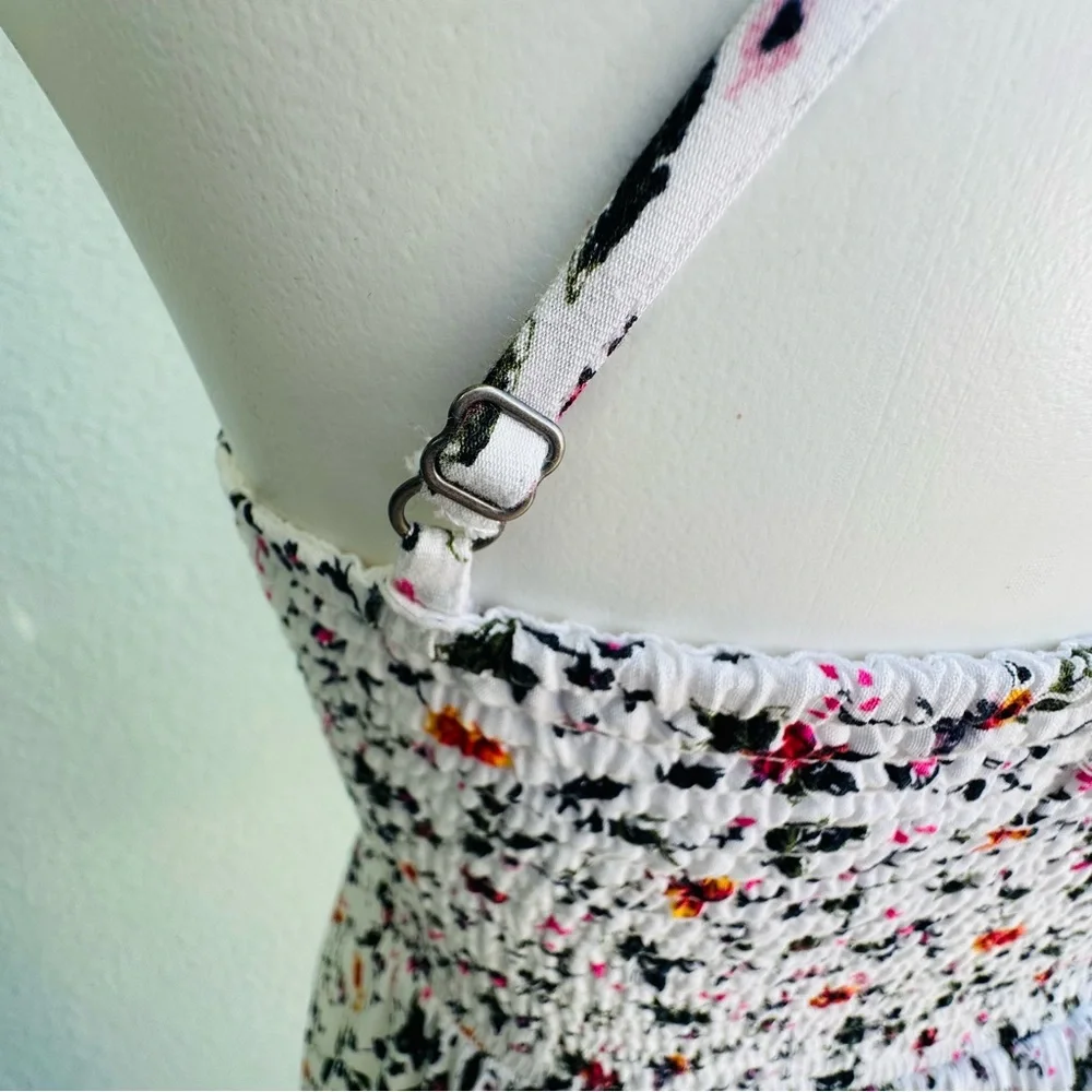 Abercrombie & Fitch M white floral sundress y2k summer feminine boho mini dress - Picture 6 of 12